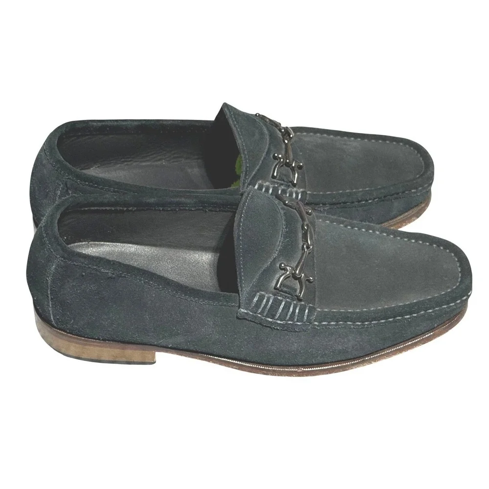 Marks & Spencer Collezione Mens‎ Suede Bit Loafers Dark Navy Slip On Shoes